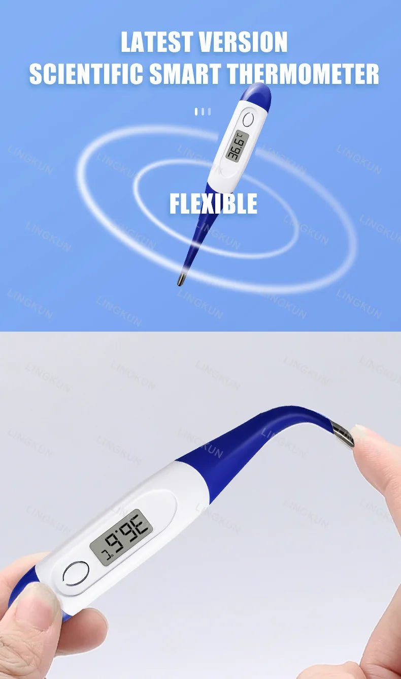 10 Sec Fast Reading Digital Oral Thermometer for Adult, Kid and Baby, Oral,Underarm Temperature Measurement for Fever - Ammpoure