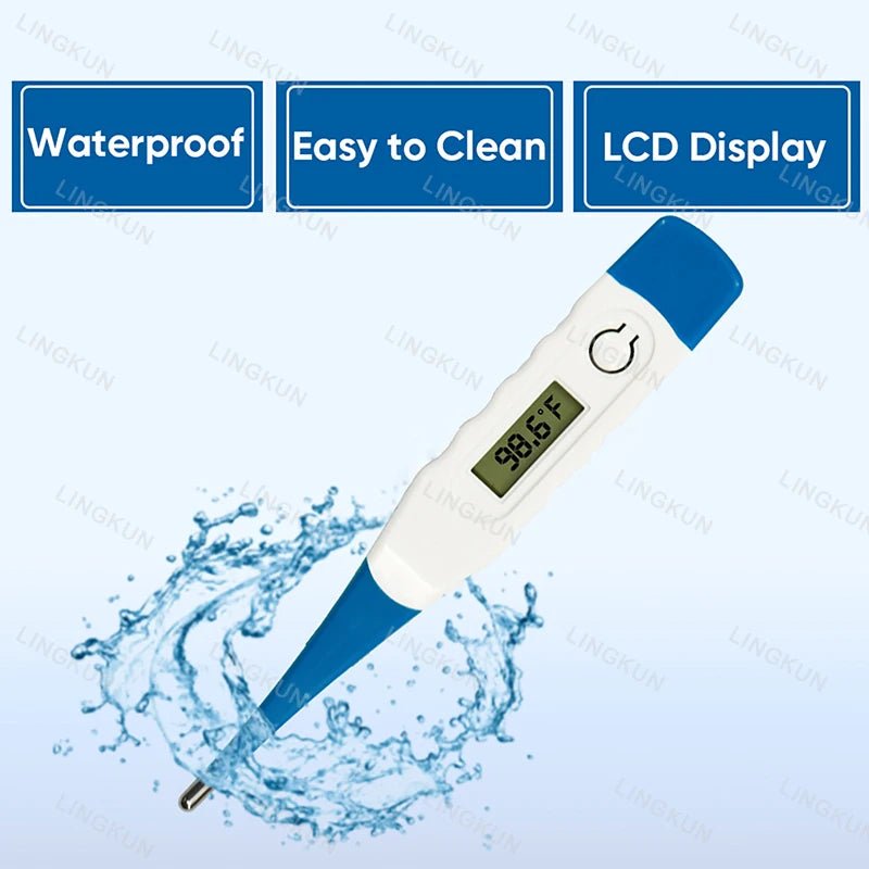 10 Sec Fast Reading Digital Oral Thermometer for Adult, Kid and Baby, Oral,Underarm Temperature Measurement for Fever - Ammpoure