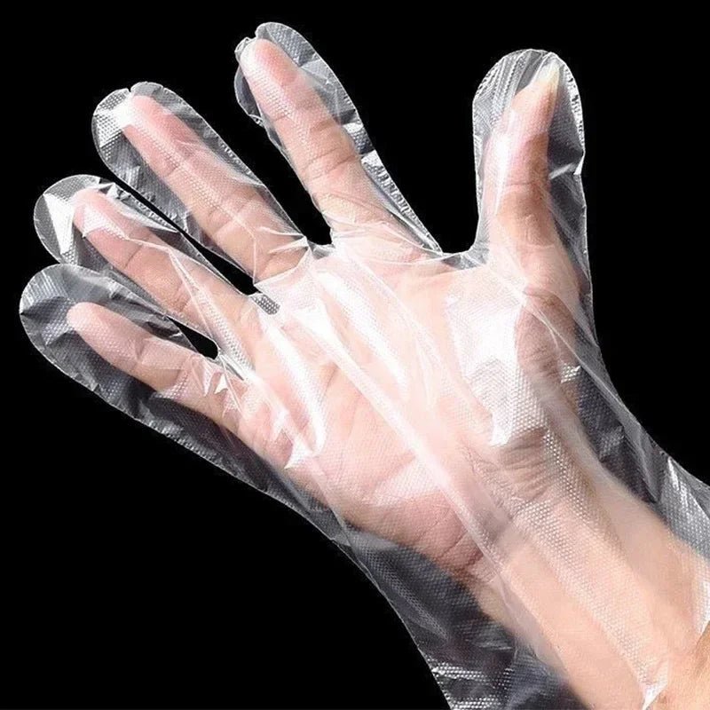 1000PCS Transparent Disposable Gloves USA Waterproof Plastic Gloves for Kitchen, Restaurant, Fried Chicken, BBQ & Food Handling - Ammpoure