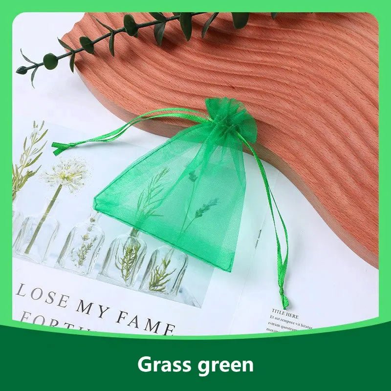 100Pcs/lot 7x9 9x12 10x15 13x18CM Organza Bags Jewelry Bag Wedding Party Decoration Drawable Bags Gift Pouches Jewelry Packaging - Ammpoure