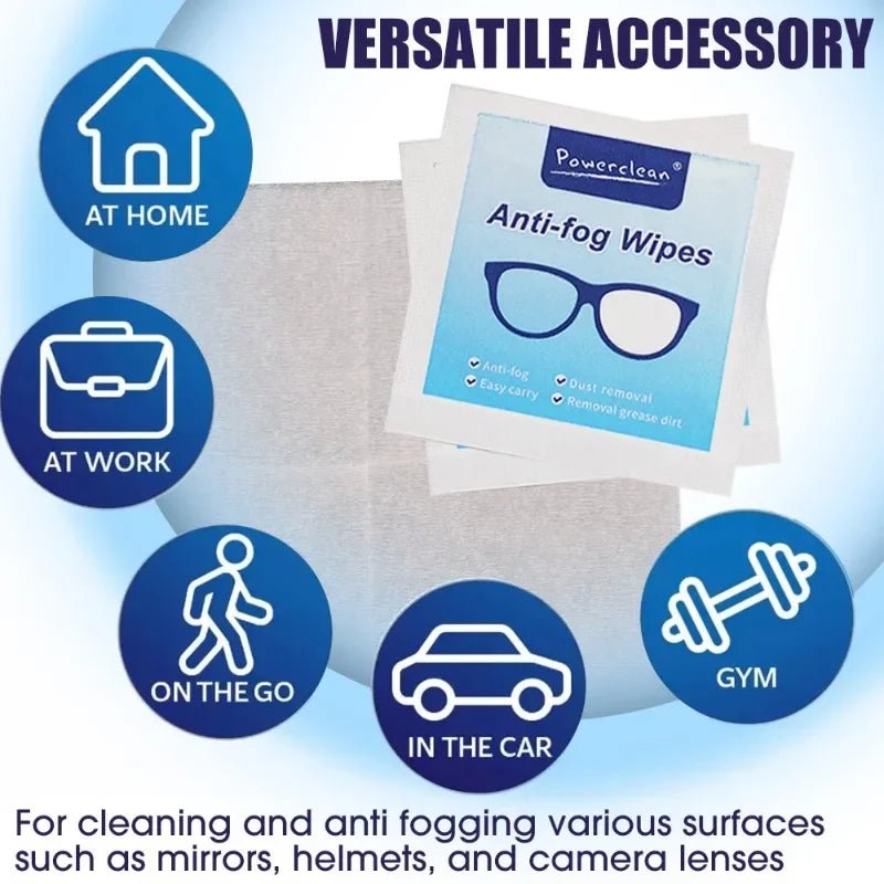 10/100Pcs Glasses Cleaning Wet Paper Disposable Anti Fog Misting Dust Remover Lens Wipes Sunglasses Phone Screen Cleaner - Ammpoure