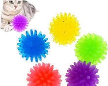 Load image into Gallery viewer, 10pcs Funny Hedgehog Ball Cat Toys Creative Colorful Stretch Plastic Ball Interactive Cat Soft Spiky Cat Toy Pet Supplies - Ammpoure Wellbeing 🇬🇧
