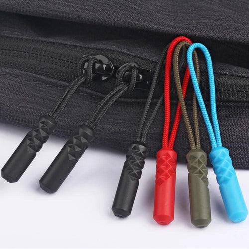 10pcs/lot 10 Color Zippers Pull Puller End Fit Rope Tag Replacement Clip Broken Buckle Fixer Suitcase Tent Backpack Zipper Cord - Ammpoure Wellbeing 🇬🇧