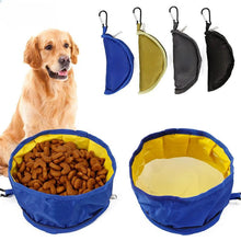 Load image into Gallery viewer, 1100ML Big Volume Dog Drinking Container Foldable Dog Water Bowl Food Storage Bag Outdoor Hiking Travel Folding Pet Bowl - Ammpoure Wellbeing 🇬🇧
