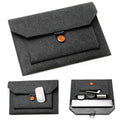 11.6/13/14/15" Laptop Sleeve USA Felt Ultralight Notebook Tablet Case Multi-Pocket Pouch Bag for Apple MacBook & ASUS - Ammpoure
