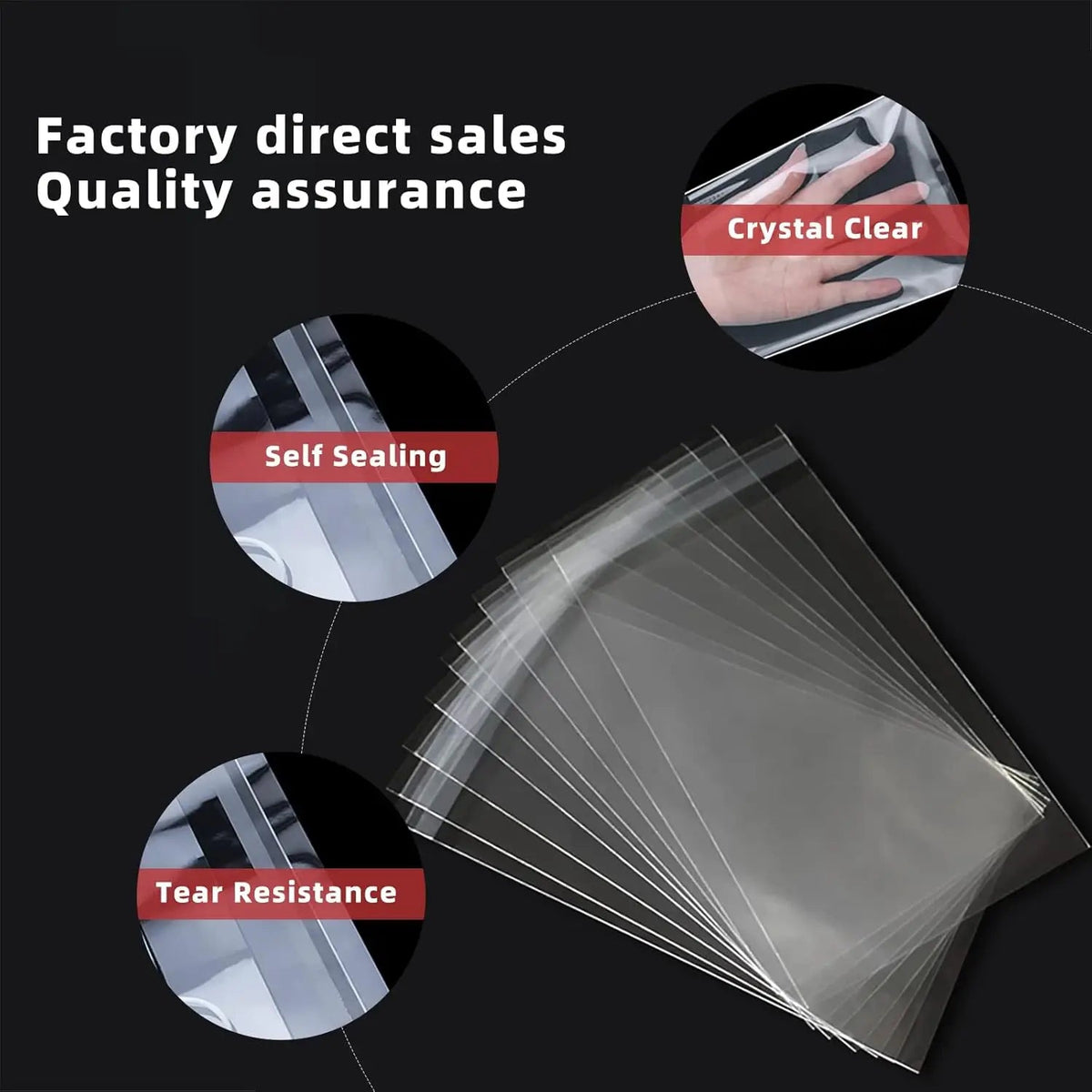 11.81x15.75 Inch Large OPP Self Seal Clear Bags,for Apparel, Hats,Footwear,Home Supply,Small Business Item Packaging Storage - Ammpoure