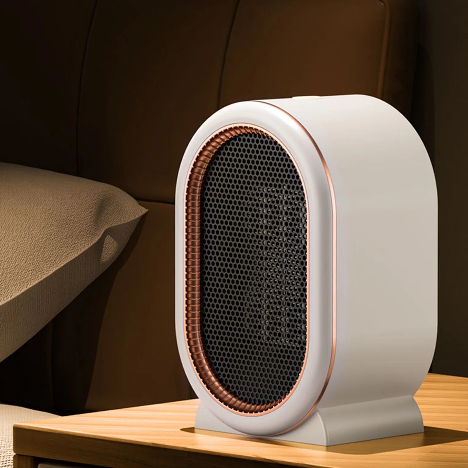 1200W Electric Heater Portable Desktop Fan Heater Heating Warm Air Blower Mini Radiator Home Office Warmer Machine for Winter - Ammpoure