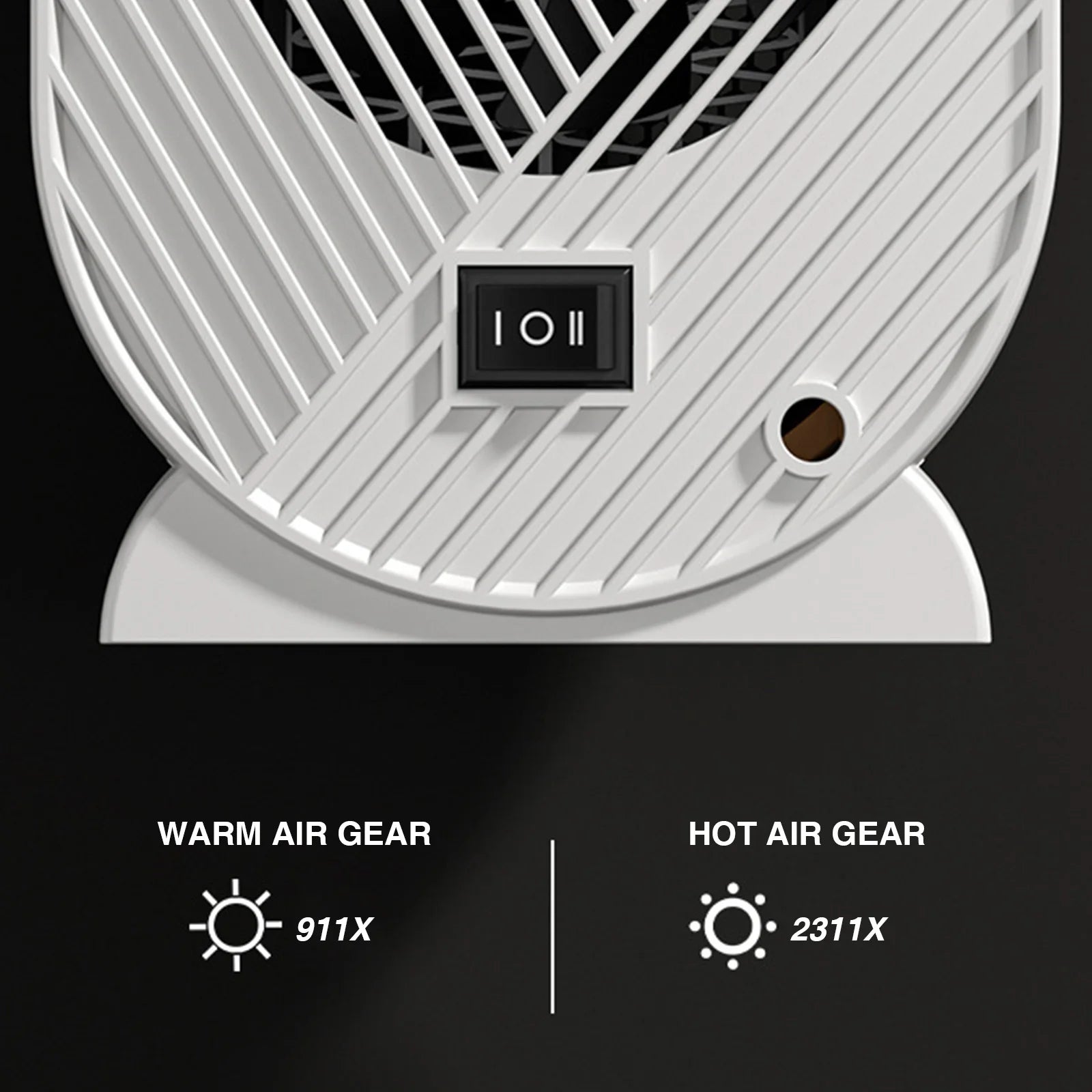 1200W Electric Heater Portable Desktop Fan Heater Heating Warm Air Blower Mini Radiator Home Office Warmer Machine for Winter - Ammpoure