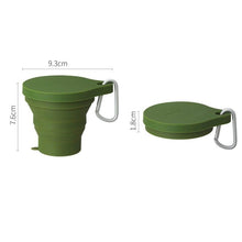 Load image into Gallery viewer, 150ML Folding Cup Mini Retractable Cup Silicone Portable Teacup Outdoor Travel Coffee Telescopic Drinking Mug with Lid - Ammpoure Wellbeing 🇬🇧

