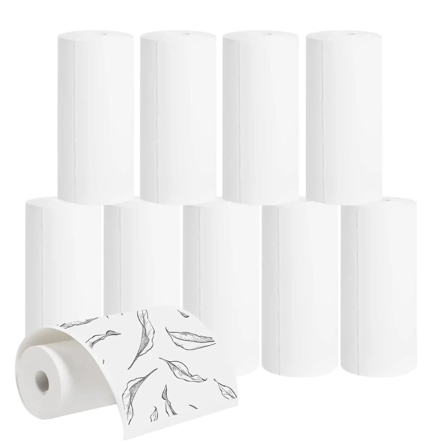 16Rolls Thermal Printer Papers 57x25mm Self - adhesive Thermal Papers HD Color Label Printers for Inkless Mini Portable Printer - Ammpoure Wellbeing