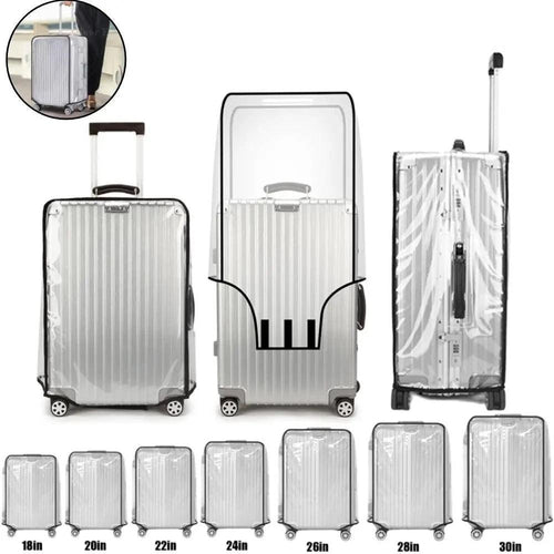 18-30inch Transparent Luggage Protector Cover Waterproof Suitcase Protector Cover Rolling Luggage Suitcase Cover Dustproof Cover - Ammpoure Wellbeing 🇬🇧