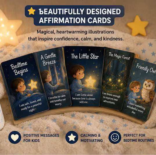 Mystic Woodland Affirmation Cards, Toddler Sleep Routine, Night Sky Storytelling Deck (PDF)