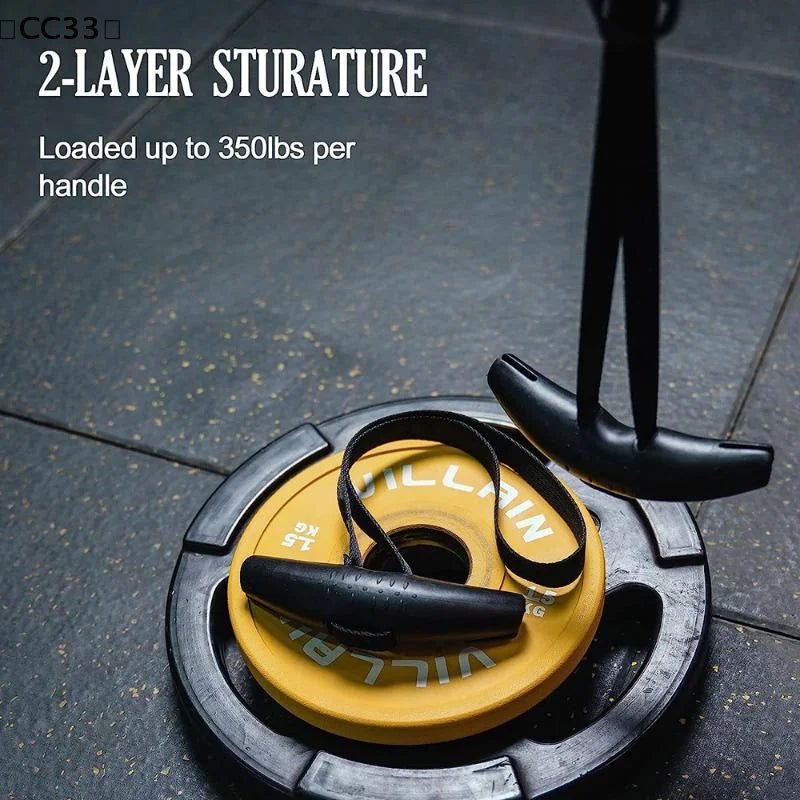 1Pair Pull Up Handles Rubber Grip Heavy Duty Cable Machine Handles Weight - lifting Gym Equipment For Gym Workout〔CC33〕 - Ammpoure