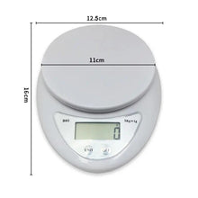 Load image into Gallery viewer, 1pc 5kg LED Portable Digital Scale Scales Food Balance Measuring Weight Kitchen Electronic Scales Small Scale Weighing In Grams - Ammpoure Wellbeing 🇬🇧
