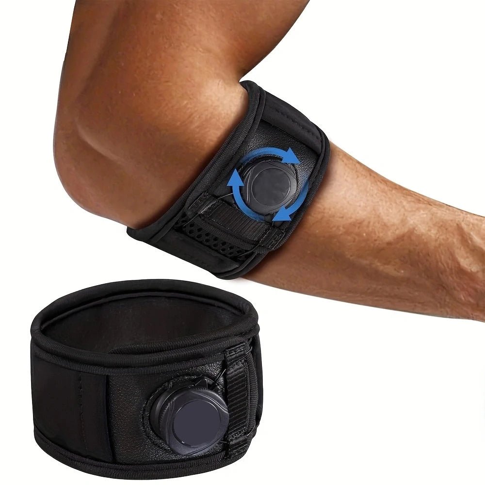 1PC Adjustable Knob Tennis Elbow Brace Strap for Tendonitis Elbow Relief for Men Women,Elbow Brace, Arm Forearm Brace Bands - Ammpoure