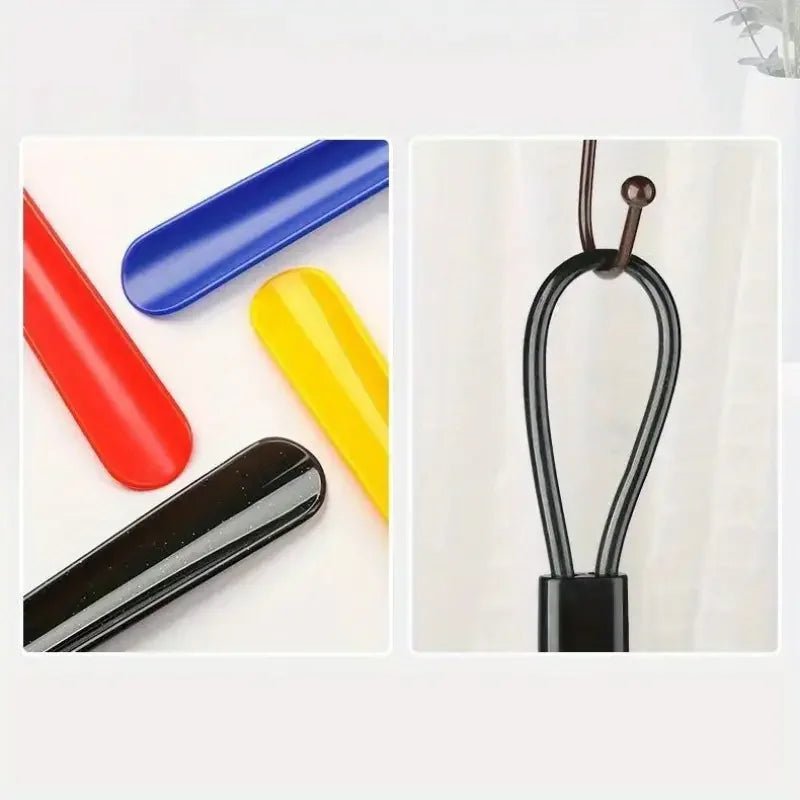 1pc Extra long flexible plastic shoe horns do not require bending durable shoe spoons for pregnant women wearing shoe assistants - Ammpoure