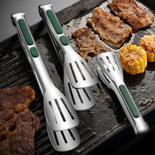 Load image into Gallery viewer, 1pc Non Slip Stainless Steel Food Tongs Meat Salad Bread Clip Barbecue Grill Buffet Clamp Cooking Tools Kitchen Accessories - Ammpoure Wellbeing 🇬🇧
