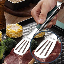 Load image into Gallery viewer, 1pc Non Slip Stainless Steel Food Tongs Meat Salad Bread Clip Barbecue Grill Buffet Clamp Cooking Tools Kitchen Accessories - Ammpoure Wellbeing 🇬🇧
