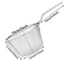 Load image into Gallery viewer, 1pc stainless steel mesh strainer Lo mein scoop deep fried mesh frying basket deep fried looped French fries kitchen folding thi - Ammpoure Wellbeing 🇬🇧
