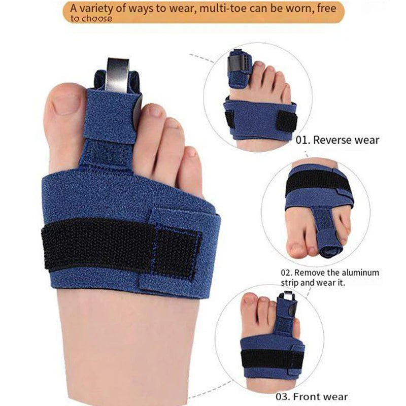 1Pc Toe Corrector Toe Fracture Fixator Orthotics Feet Bone Thumb Adjuster Correction Soft Pedicure Socks Bunion Straightener - Ammpoure