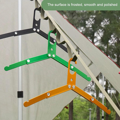 1pc Triple Fold Clothes Hangers Folding Travel Hangers Aluminium Alloy Portable Folding Clothes Drying Rack For Travel - Ammpoure Wellbeing 🇬🇧