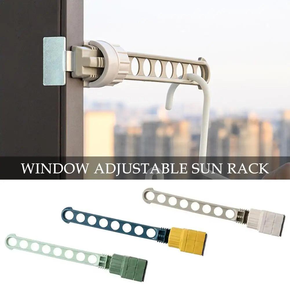 1pc Window Adjustable Sun Rack Clothes-hanger Creative Buckle Type Per