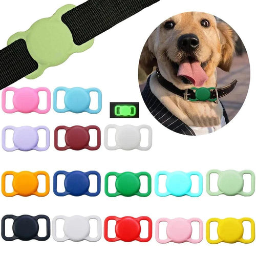 1Pcs ApplicAble Airtag Silicone Pet Collar Anti Loss Cat Dog Locator Color Luminous Protection Apple Tracker Protective Sleeve - Ammpoure Wellbeing 🇬🇧