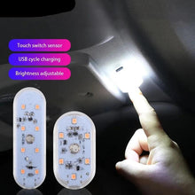 Load image into Gallery viewer, 1pcs Car LED Mini Touch Light Roof Ceiling Lamp Reading Light Wireless Magnetic Suction Rechargeable Decoration Light 5V - Ammpoure Wellbeing 🇬🇧
