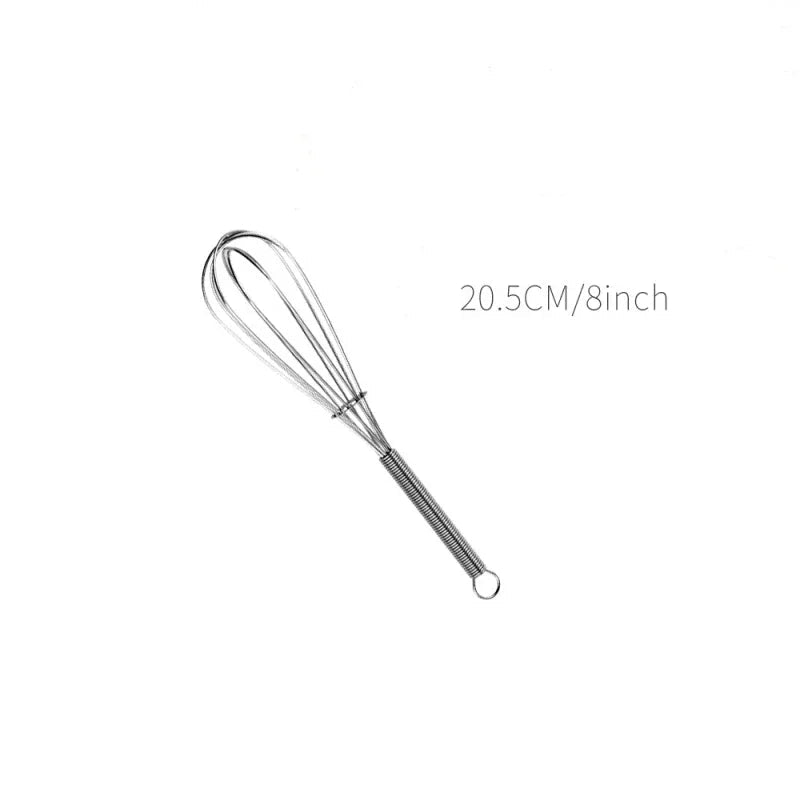 1Pcs Multifunctional Rotary Manual Egg Beater Mixer Mini Kitchen Egg Whisk Bake Tool Egg Agitator Stainless Steel Eco-Friendly - Ammpoure