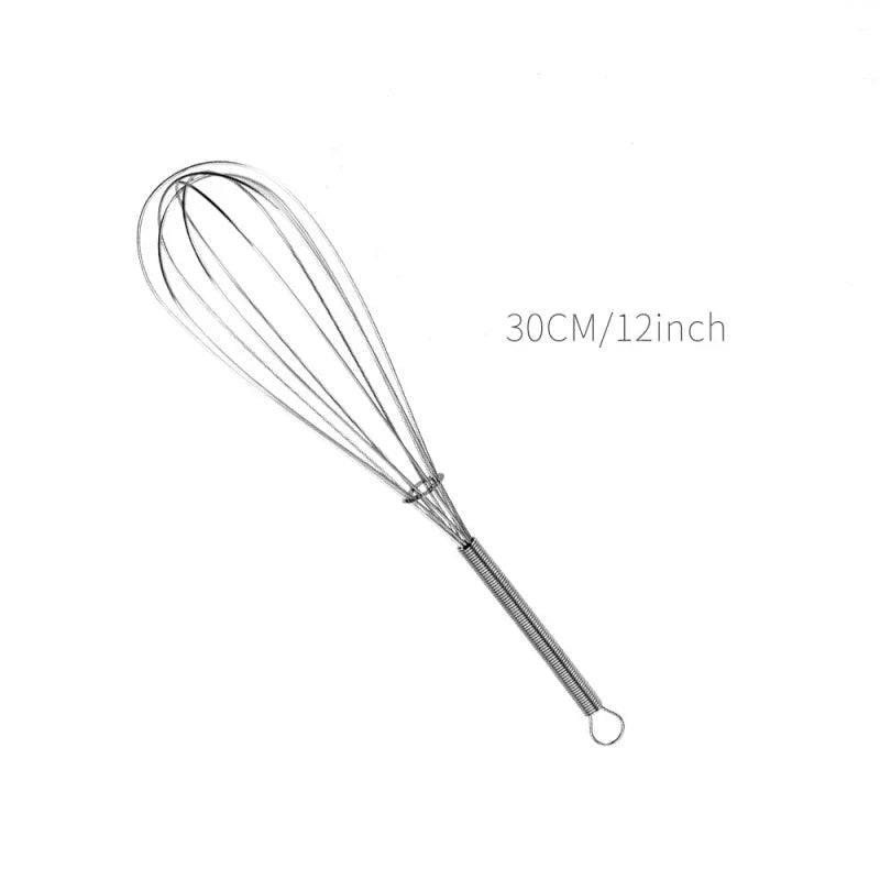 1Pcs Multifunctional Rotary Manual Egg Beater Mixer Mini Kitchen Egg Whisk Bake Tool Egg Agitator Stainless Steel Eco-Friendly - Ammpoure