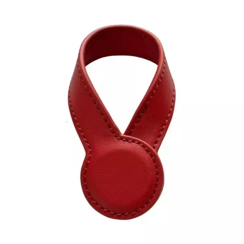 1PCS Multipurpose Magnetic Leather Hat Clip with Faux Fur Strong Round Organizer Outdoor Travel Cap Holder Bag Accessories - Ammpoure