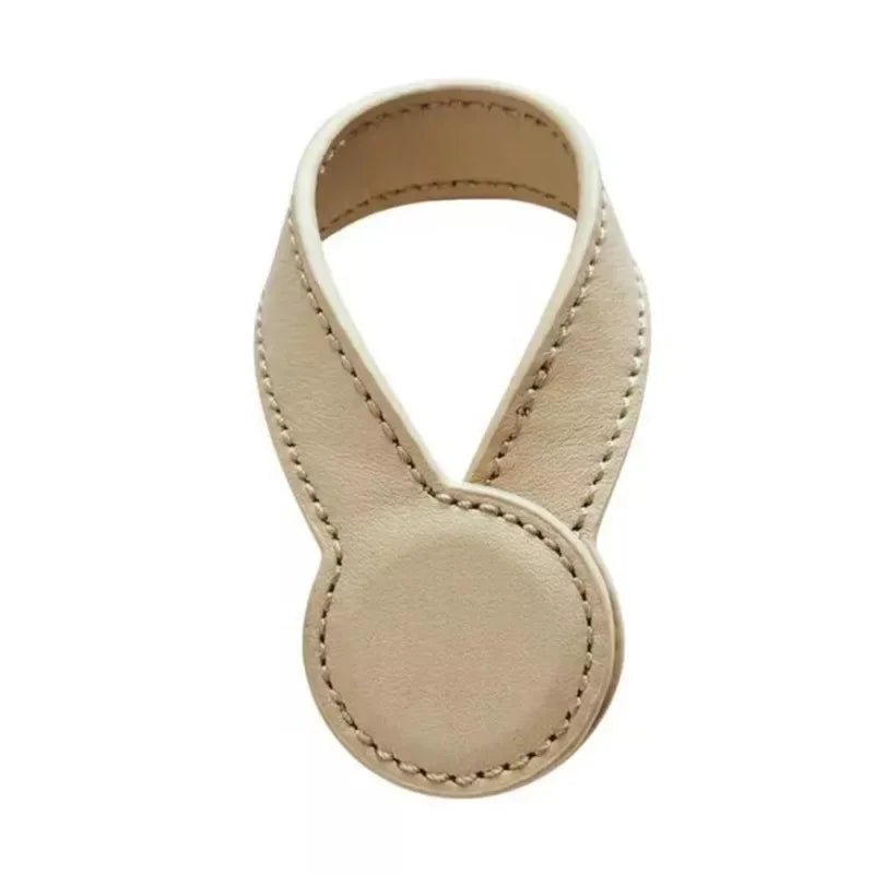 1PCS Multipurpose Magnetic Leather Hat Clip with Faux Fur Strong Round Organizer Outdoor Travel Cap Holder Bag Accessories - Ammpoure