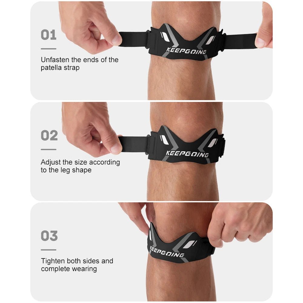 1PCS Patella Knee Strap Band for Knee Pain Knee Support Patella Stabilizer Braces Tendon Ergonomic Pad - Ammpoure