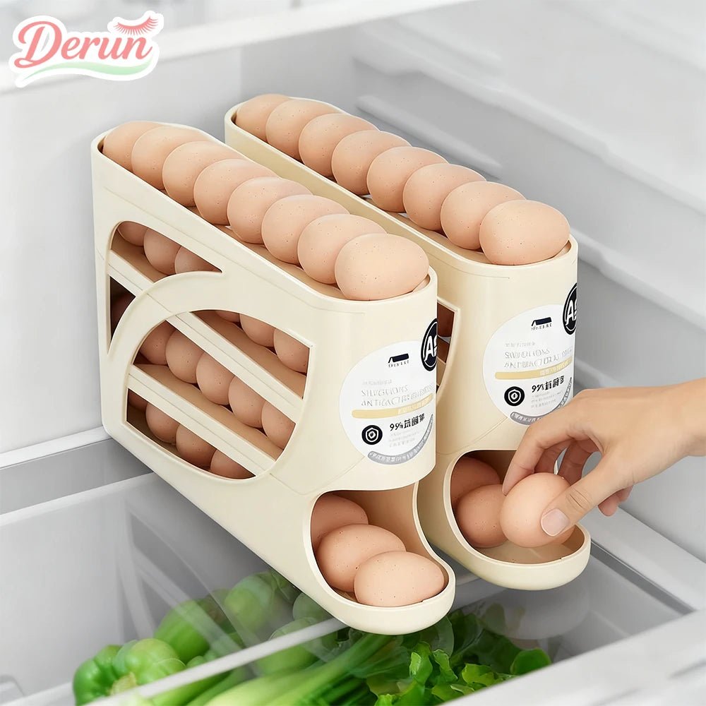 2-4-layer Rolling Slide Egg Storage Box Refrigerator Side Door Box Large Capacity Automatic Egg Rolling Machine - Ammpoure