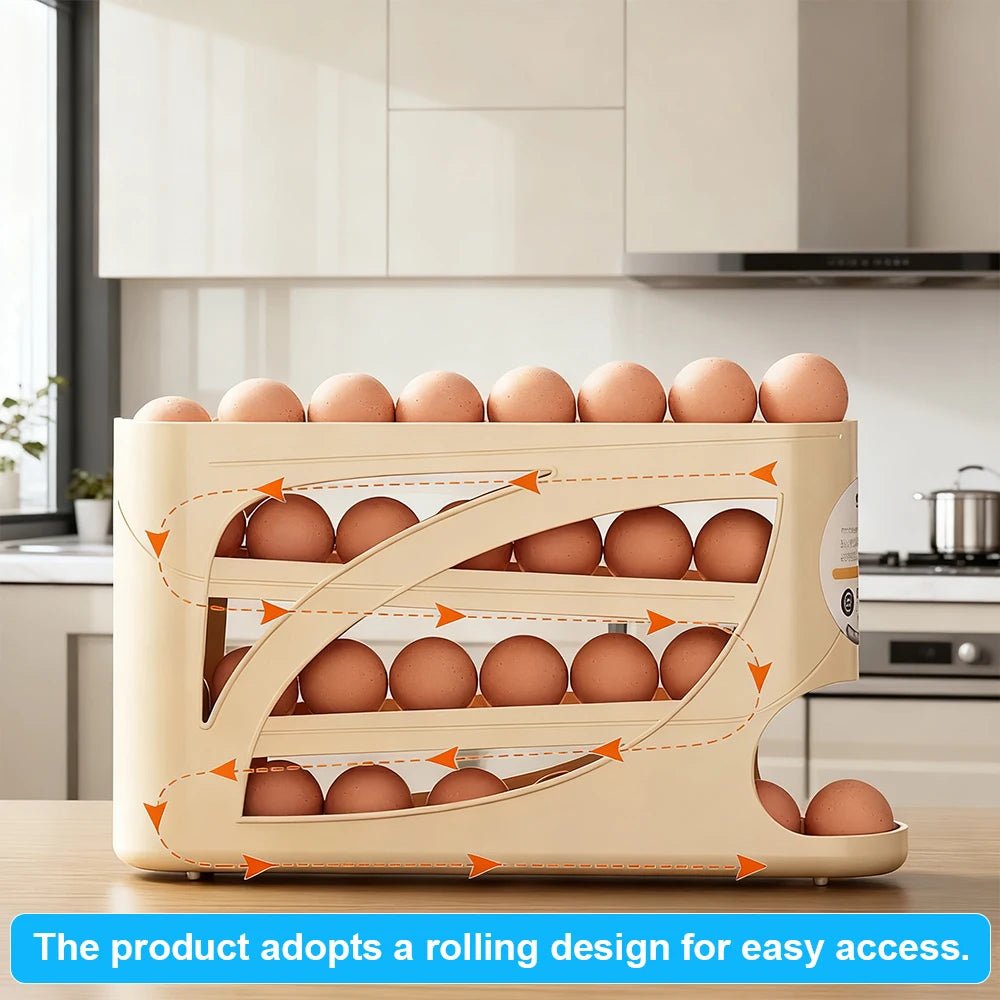 2-4-layer Rolling Slide Egg Storage Box Refrigerator Side Door Box Large Capacity Automatic Egg Rolling Machine - Ammpoure