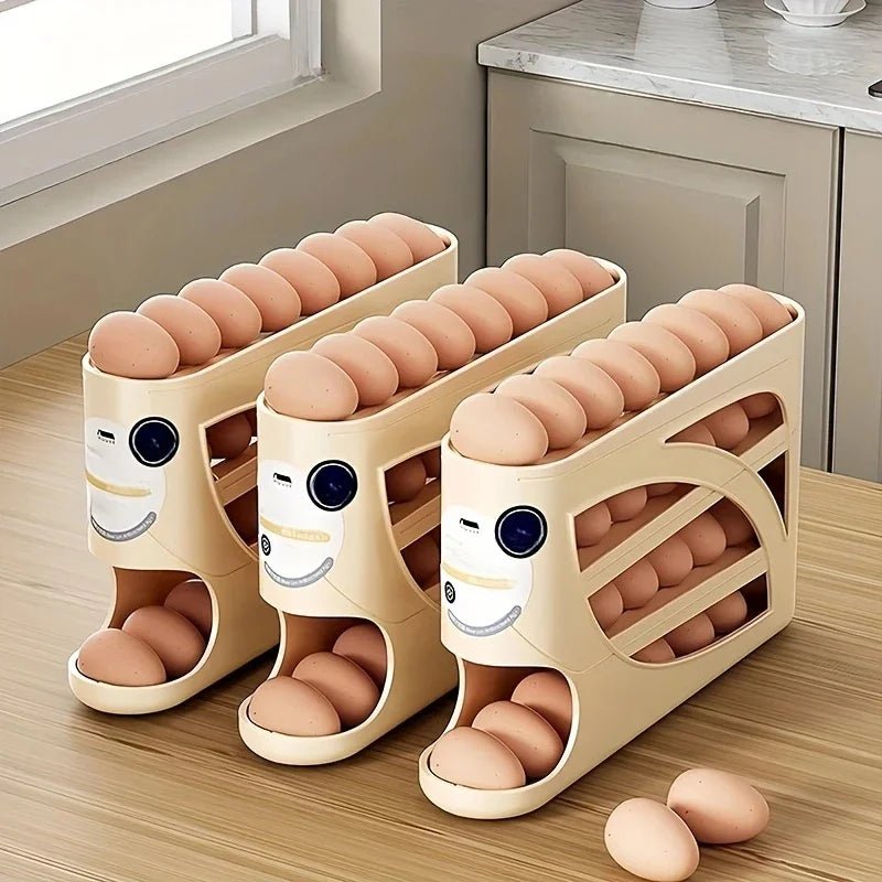2-4-layer Rolling Slide Egg Storage Box Refrigerator Side Door Box Large Capacity Automatic Egg Rolling Machine - Ammpoure