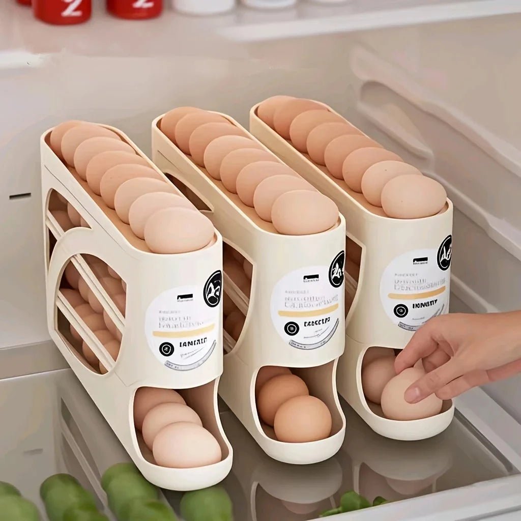 2-4-layer Rolling Slide Egg Storage Box Refrigerator Side Door Box Large Capacity Automatic Egg Rolling Machine - Ammpoure