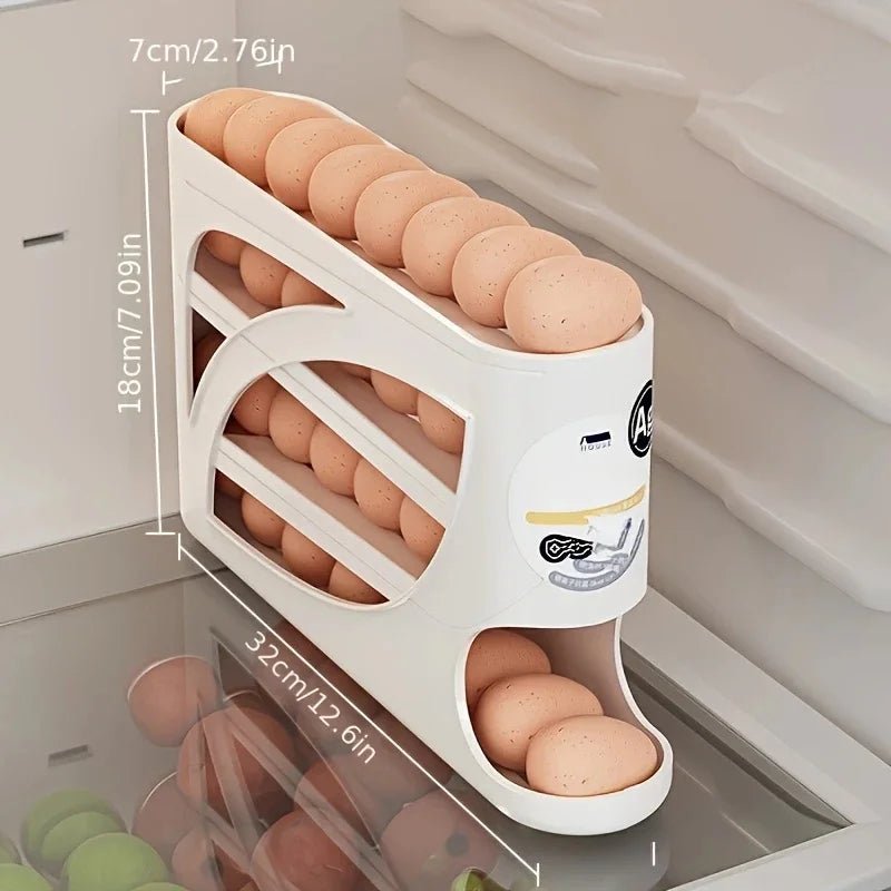 2-4-layer Rolling Slide Egg Storage Box Refrigerator Side Door Box Large Capacity Automatic Egg Rolling Machine - Ammpoure