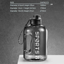 Load image into Gallery viewer, 2.7/1.7L Insulated Water Bottles with Straw Gym Traveling Hiking Camping Hot Water Bottle for Men Women Leakproof Fitness Bottle - Ammpoure Wellbeing 🇬🇧
