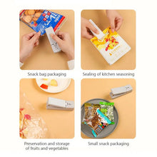 Load image into Gallery viewer, 2 IN 1 USB Chargable Mini Bag Sealer Heat Sealers With Cutter Knife Rechargeable Portable Sealer For Plastic Bag Food Storage - Ammpoure Wellbeing 🇬🇧
