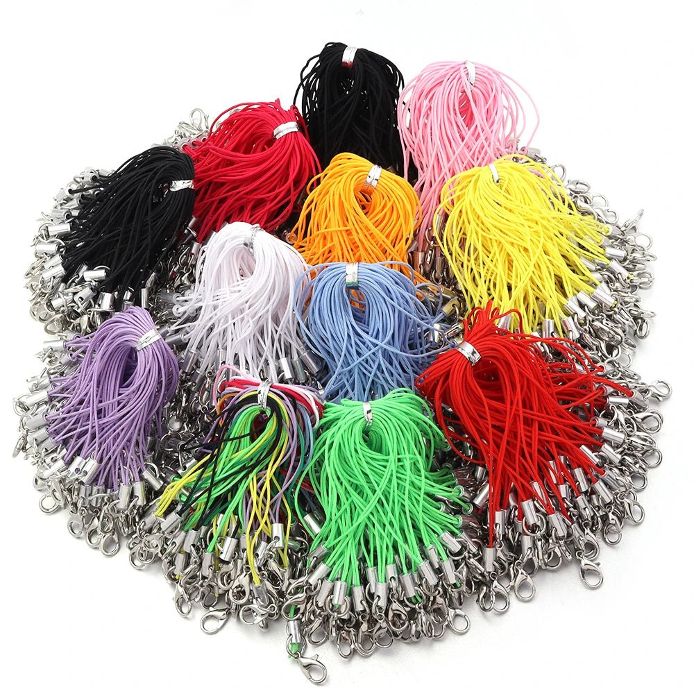 20/100PCS Lobster Clasp Lanyard Straps Canada Polyester Cord Mobile Phone Lanyard Key Chain Cords Charms Keyring DIY Jewelry Making Accessories - Ammpoure