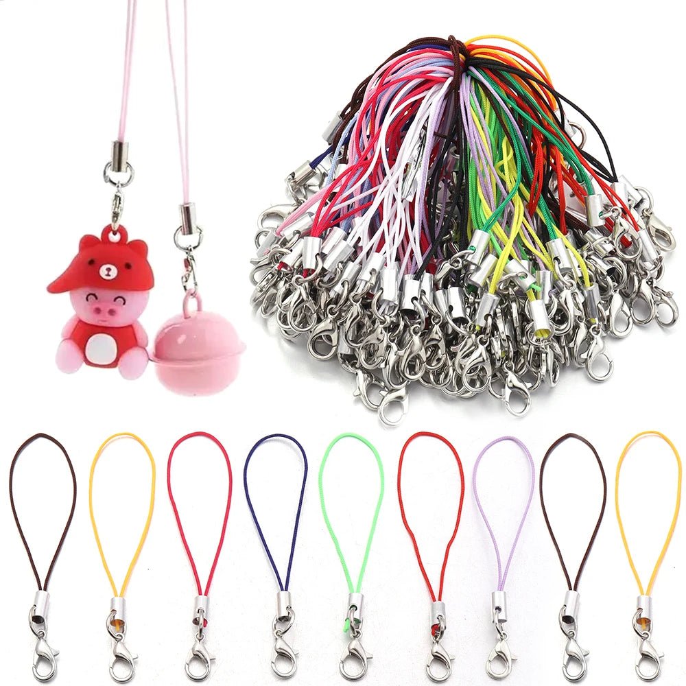 20/100PCS Lobster Clasp Lanyard Straps Canada Polyester Cord Mobile Phone Lanyard Key Chain Cords Charms Keyring DIY Jewelry Making Accessories - Ammpoure