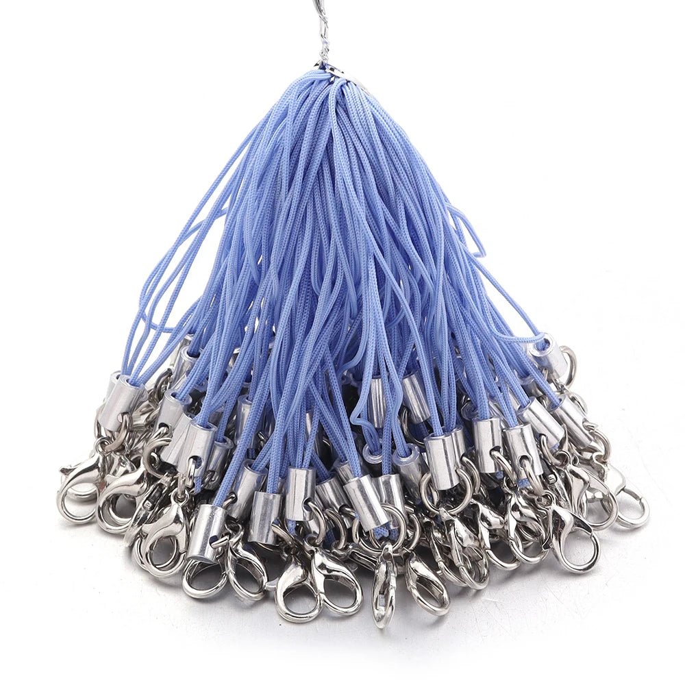 20/100PCS Lobster Clasp Lanyard Straps Canada Polyester Cord Mobile Phone Lanyard Key Chain Cords Charms Keyring DIY Jewelry Making Accessories - Ammpoure