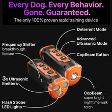 Load image into Gallery viewer, 2024 Release Pet Dog Repeller Ultrasonic Dog Training Device Rechargeable Anti Dog Bark Deterrent Device With LED Flashlight - Ammpoure Wellbeing 🇬🇧
