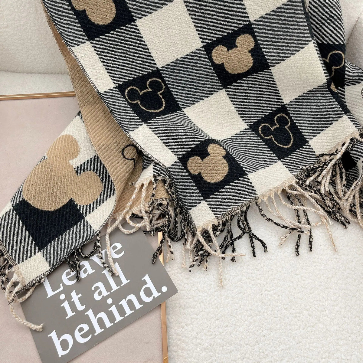 2025 Luxury Winter Cashmere Scarf USA Women New Design Warm Pashmina Long Tassel Printed Shawl Thick Foulard Bufanda - Ammpoure