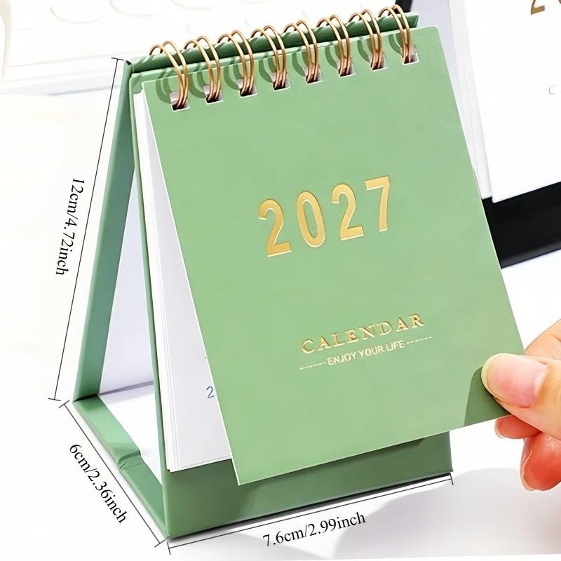 2027 Mini Morandi Color Calendar Canada Small Desk Calendar Memo Calendar Planner Desktop Decoration Office Stationery New Year Gift - Ammpoure