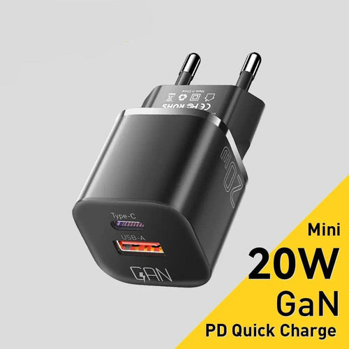 20W Gan PD USB C Charger for iPhone 14 13 12 11 Pro Max Phone QC 3.0 PD 3.0 USB Type C Fast Charging for Xiaomi pocoiPad - Ammpoure Wellbeing 🇬🇧