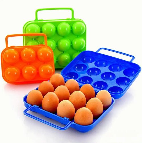 2/4/6/12 Grid Egg Storage Box Portable Egg Holder Container for Outdoor Camping Picnic Eggs Box Case Kitchen Organizer Case - Ammpoure Wellbeing 🇬🇧