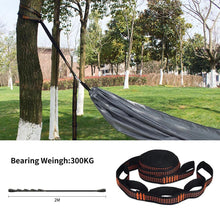 Load image into Gallery viewer, 2/4Pcs Hammock Straps Special Reinforced Polyester Straps 5 Ring High Load-Bearing Barbed Black Outdoor Camping Hammock Straps - Ammpoure Wellbeing 🇬🇧
