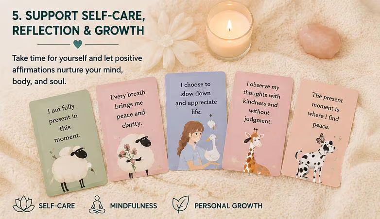 Digital Stillness Cards, Conscious Awareness Prompts, Mindful Breathing Planner Inserts (PDF)
